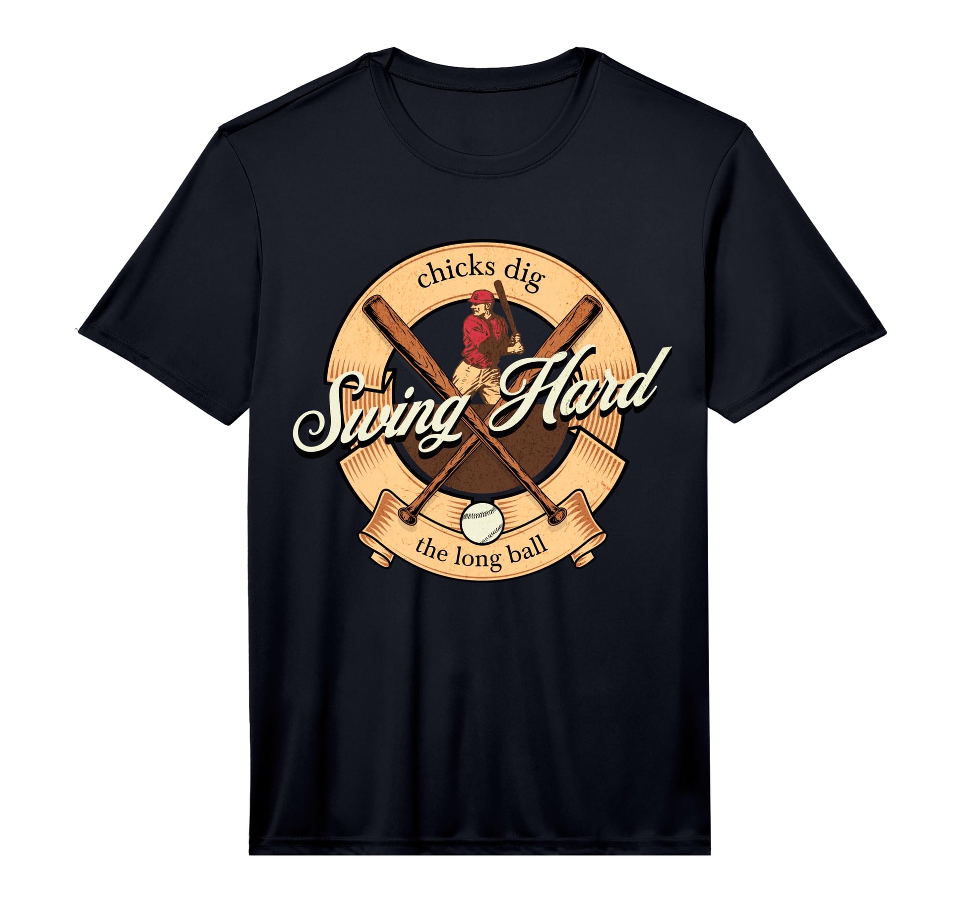 Mens Swing Hard Chicks Dig Long Ball T-Shirt - Aesthetic Graphic Men Women - T-Shirt, Sweatshirt, Hoodie