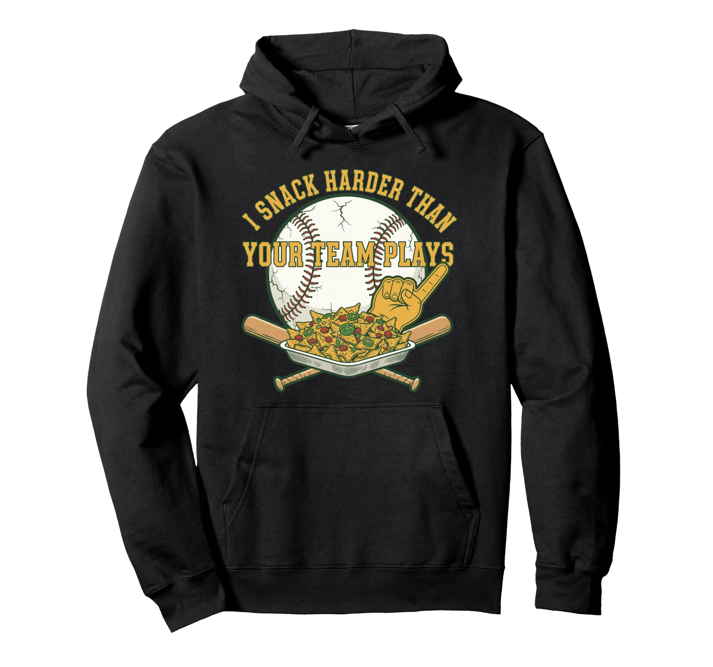 Baseball Nachos Sports Fan Team Plays Hoodie - Aesthetic Graphic Unisex - T-Shirt, Sweatshirt, Hoodie