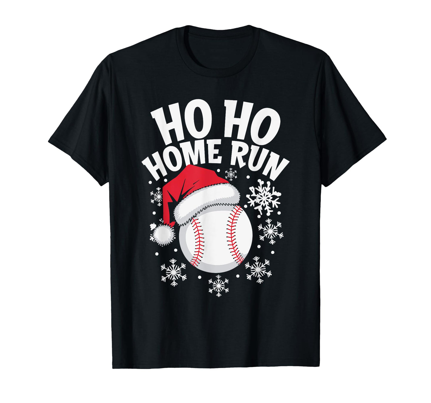 Santa Baseball Home Run T-Shirt - Fun Novelty Design Unisex - T-Shirt, Sweatshirt, Hoodie