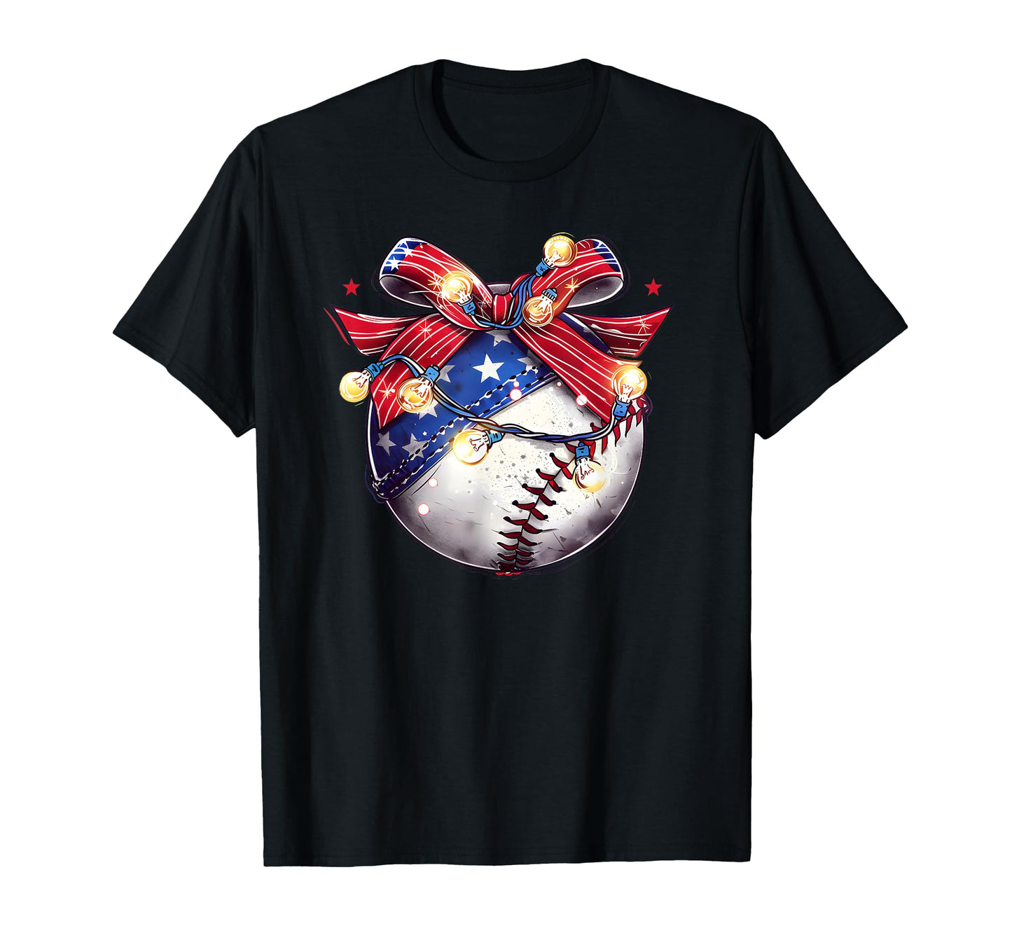 Baseball Coquette Bow Baseball T-Shirt - Custom Art Print Men Women - T-Shirt, Sweatshirt, Hoodie