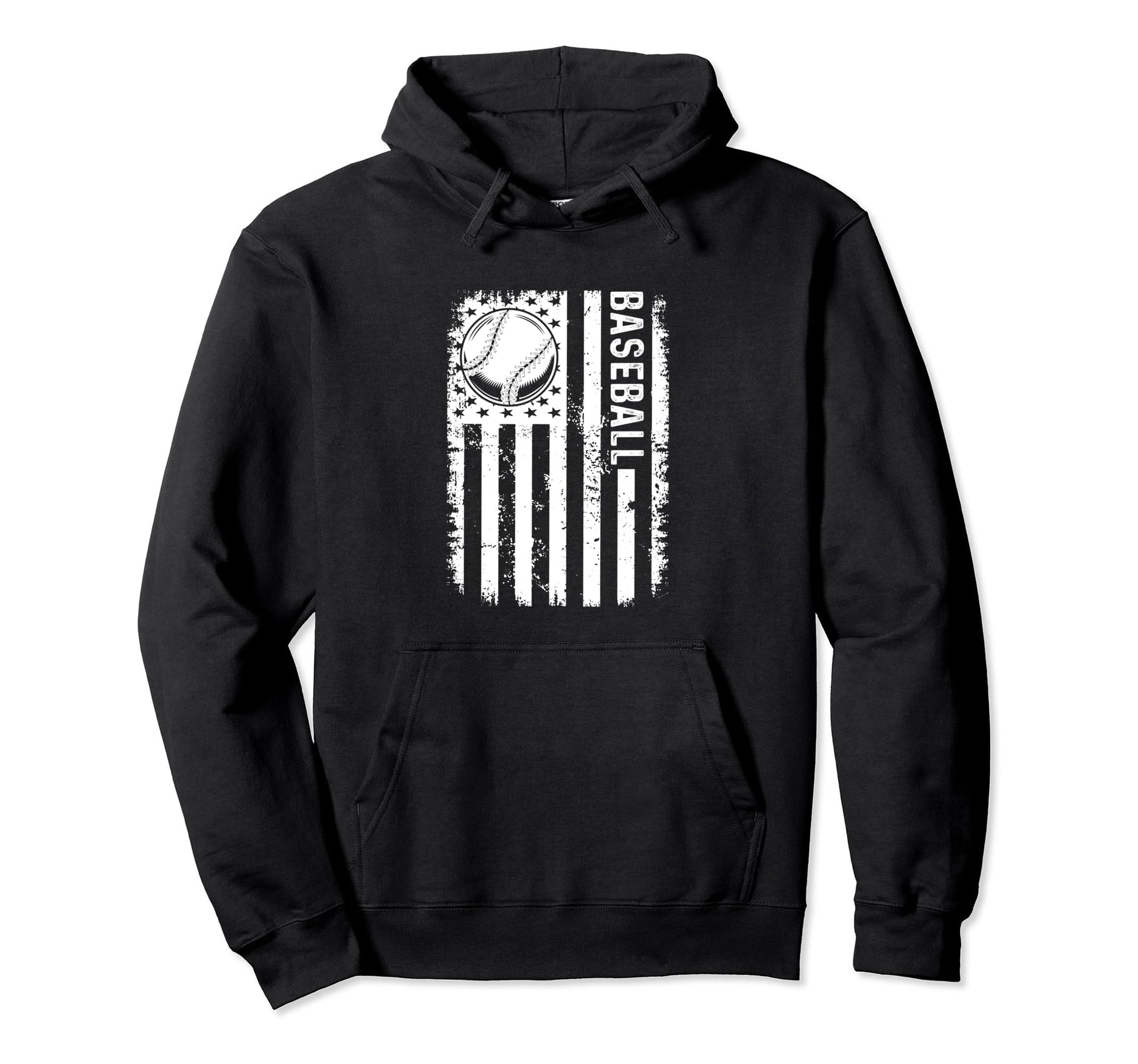 American Flag Baseball Us Flag Usa Hoodie - Casual Everyday Wear Unisex - T-Shirt, Sweatshirt, Hoodie