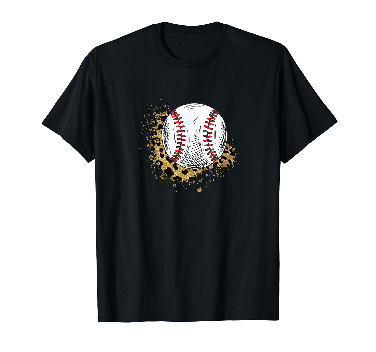 Baseball Leopard Tball Distress T-Shirt - Streetwear Style for Adults - T-Shirt, Sweatshirt, Hoodie