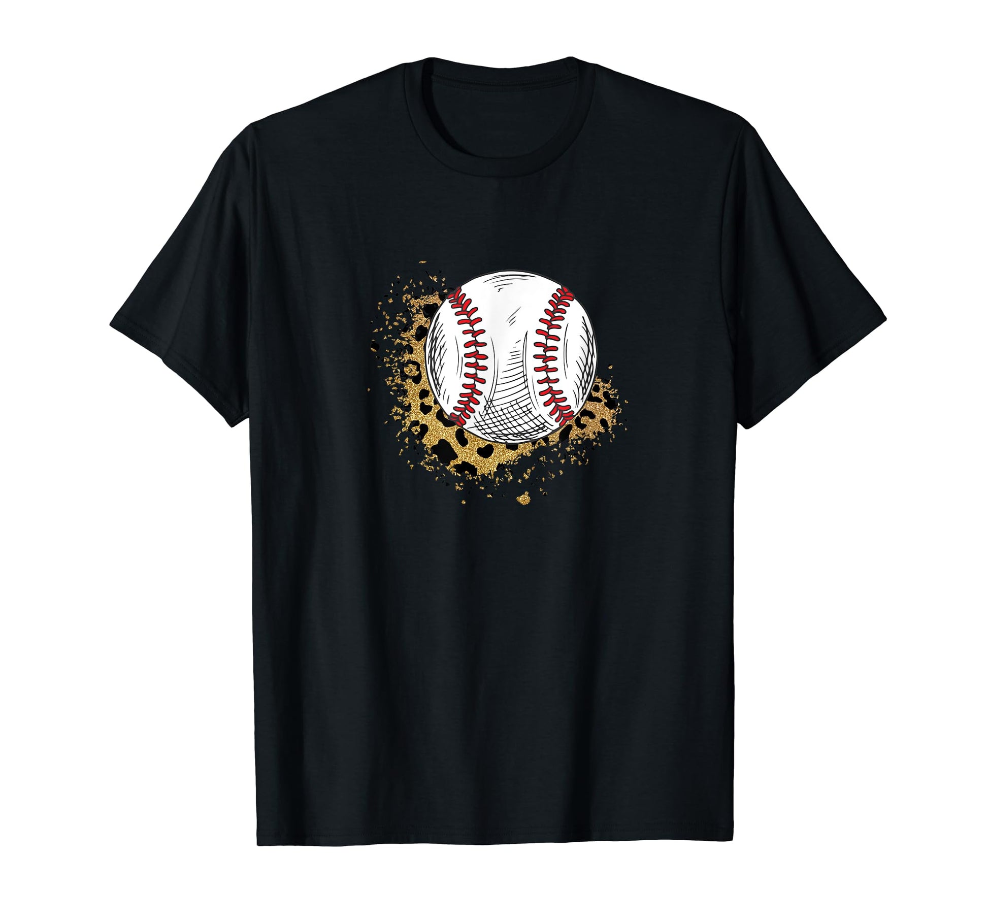 Baseball Leopard Tball Distress T-Shirt - Streetwear Style for Adults - T-Shirt, Sweatshirt, Hoodie