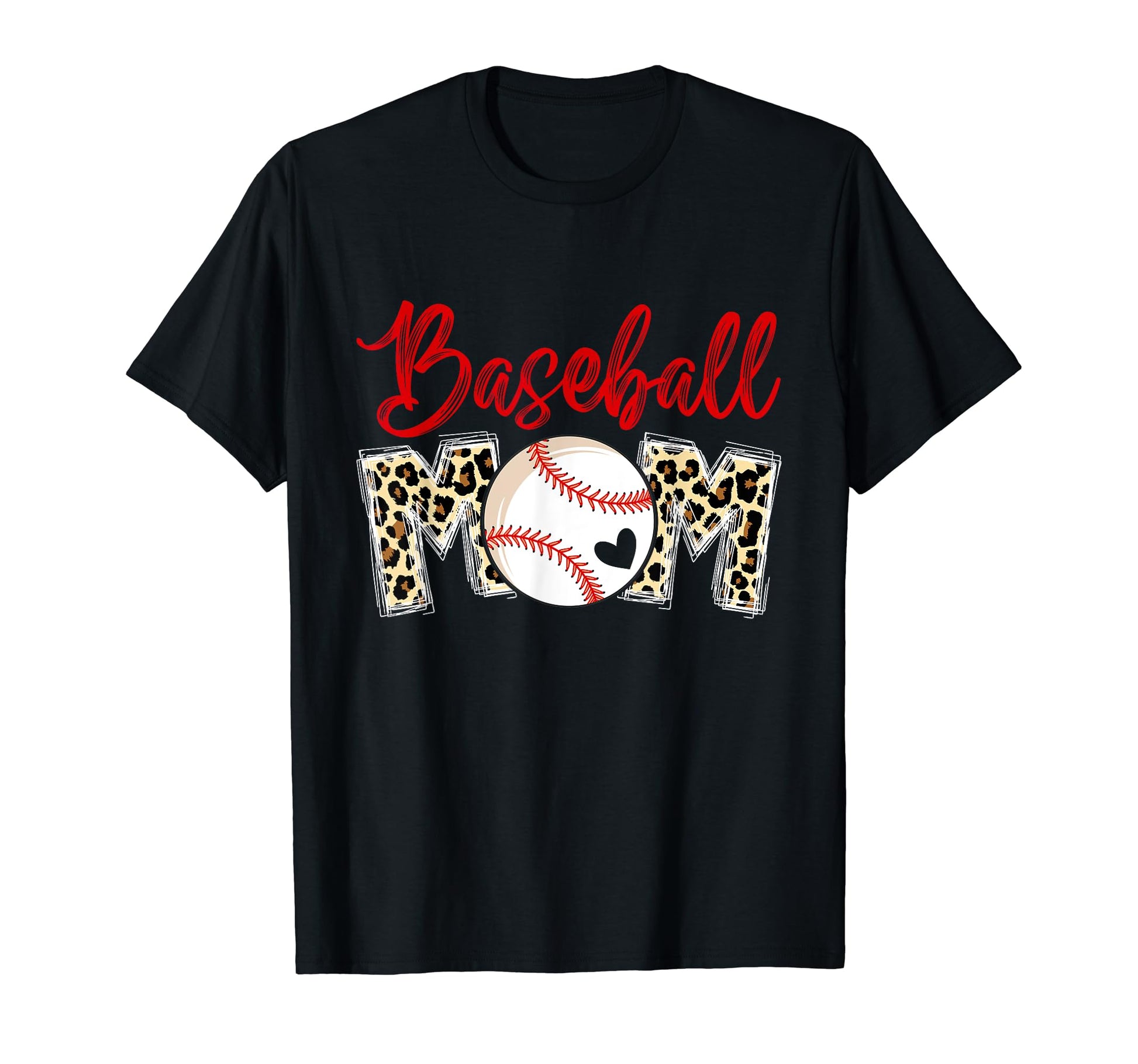 Mothers Day Baseball Mom Leopard T-Shirt - Custom Art Print Men Women - T-Shirt, Sweatshirt, Hoodie