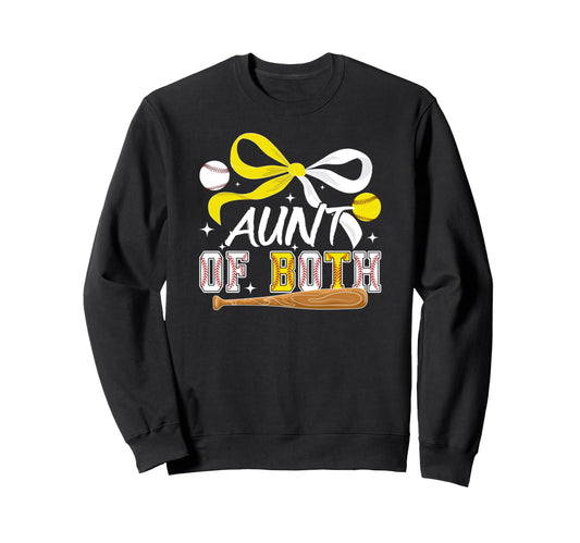 Aunt Both Coquette Baseball Softball Sweatshirt - Unique Graphic Men Women - T-Shirt, Sweatshirt, Hoodie