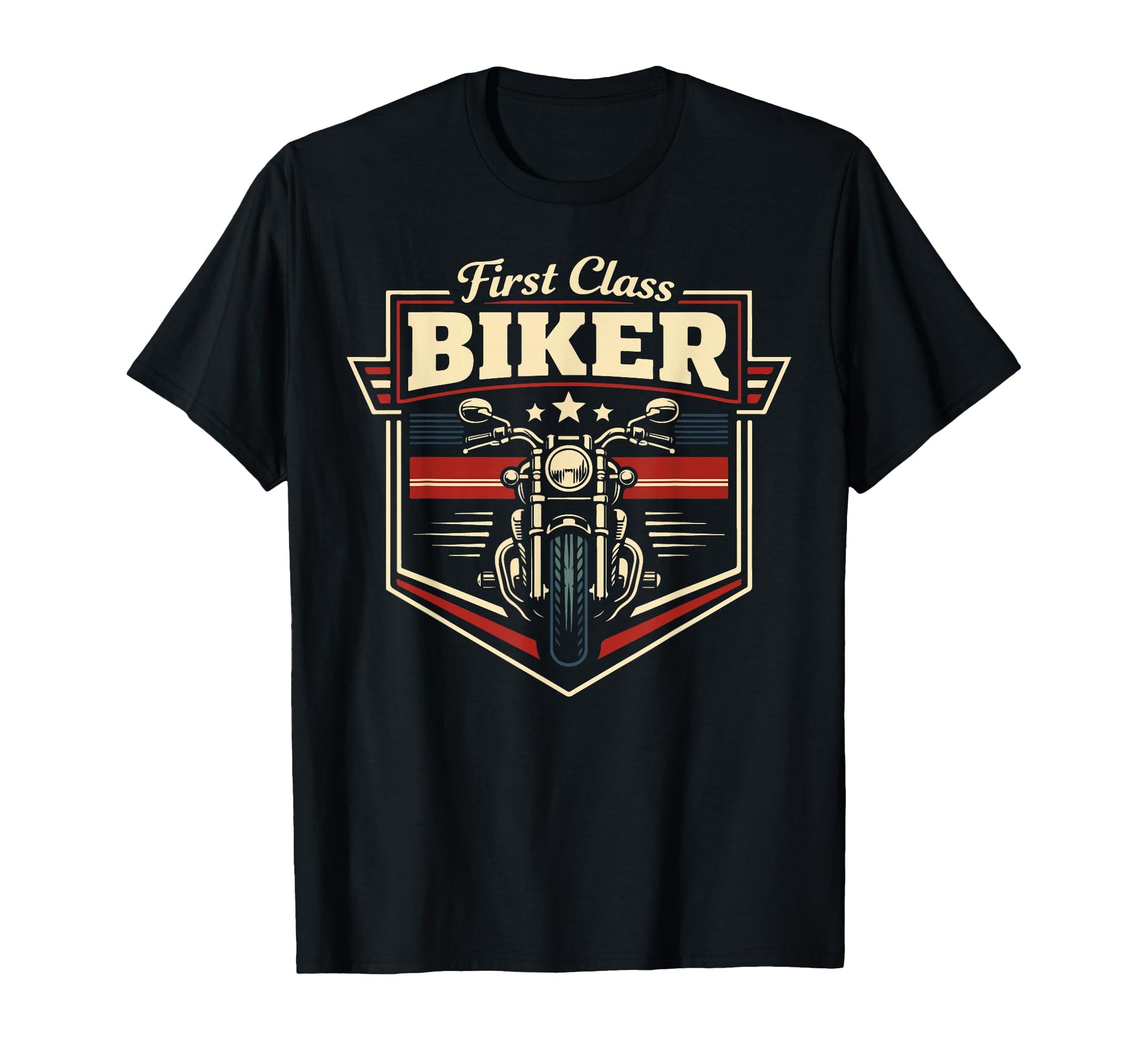 Motorcycle Biker First Class Biker T-Shirt - Aesthetic Graphic Men Women - T-Shirt, Sweatshirt, Hoodie