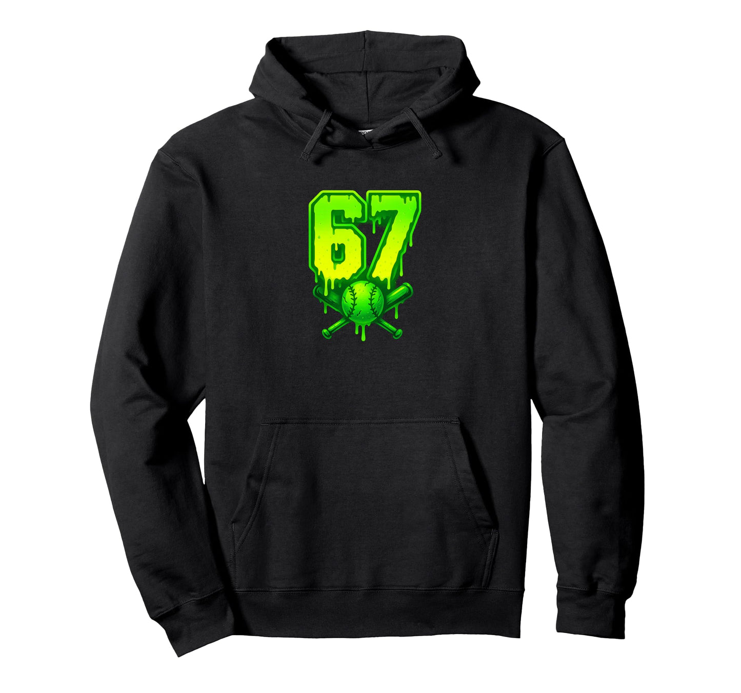 Baseball Drip Number 67 Player 67Th Hoodie - Graphic Print for Adults - T-Shirt, Sweatshirt, Hoodie
