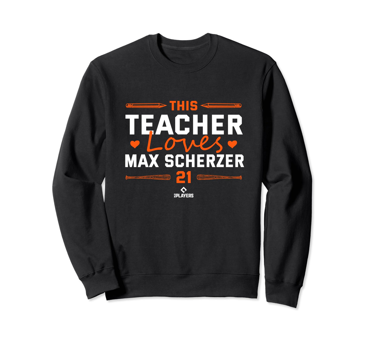 This Teacher Loves Max Scherzer Sweatshirt - Aesthetic Graphic Men Women - T-Shirt, Sweatshirt, Hoodie