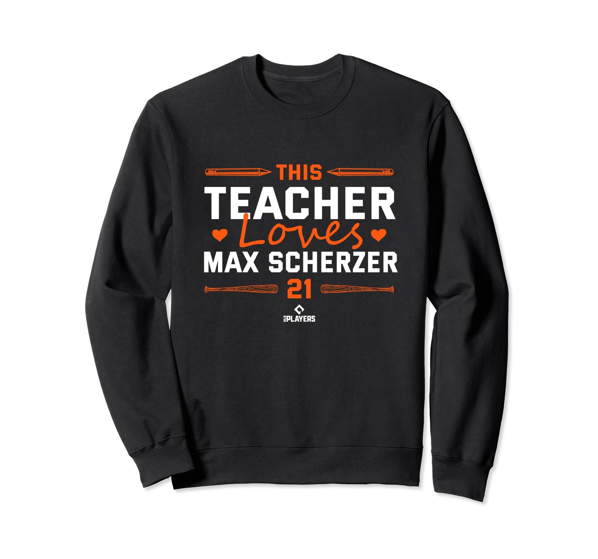 This Teacher Loves Max Scherzer Sweatshirt - Aesthetic Graphic Men Women - T-Shirt, Sweatshirt, Hoodie