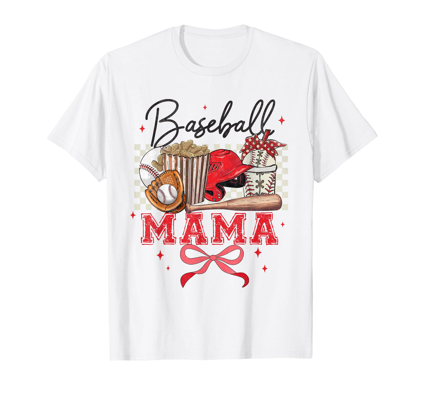 Baseball Mama Coquette Bow Game Day T-Shirt - Trendy Graphic Unisex - T-Shirt, Sweatshirt, Hoodie