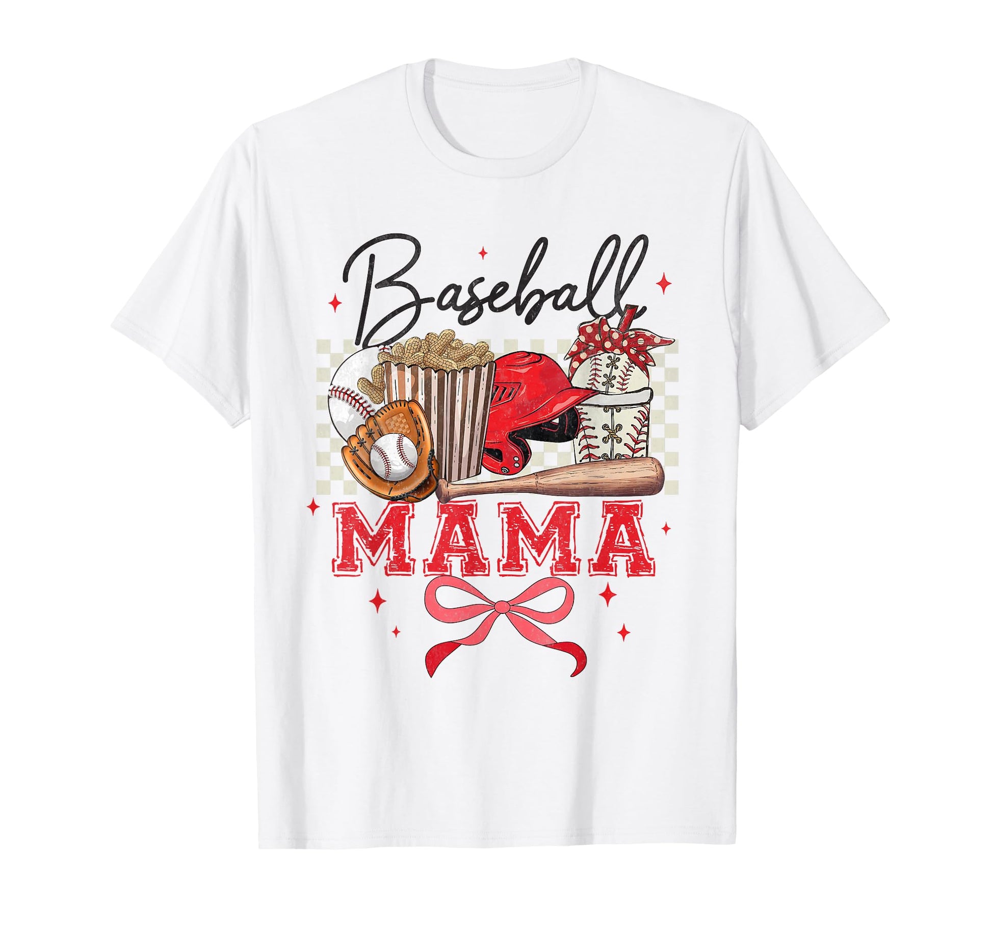 Baseball Mama Coquette Bow Game Day T-Shirt - Trendy Graphic Unisex - T-Shirt, Sweatshirt, Hoodie