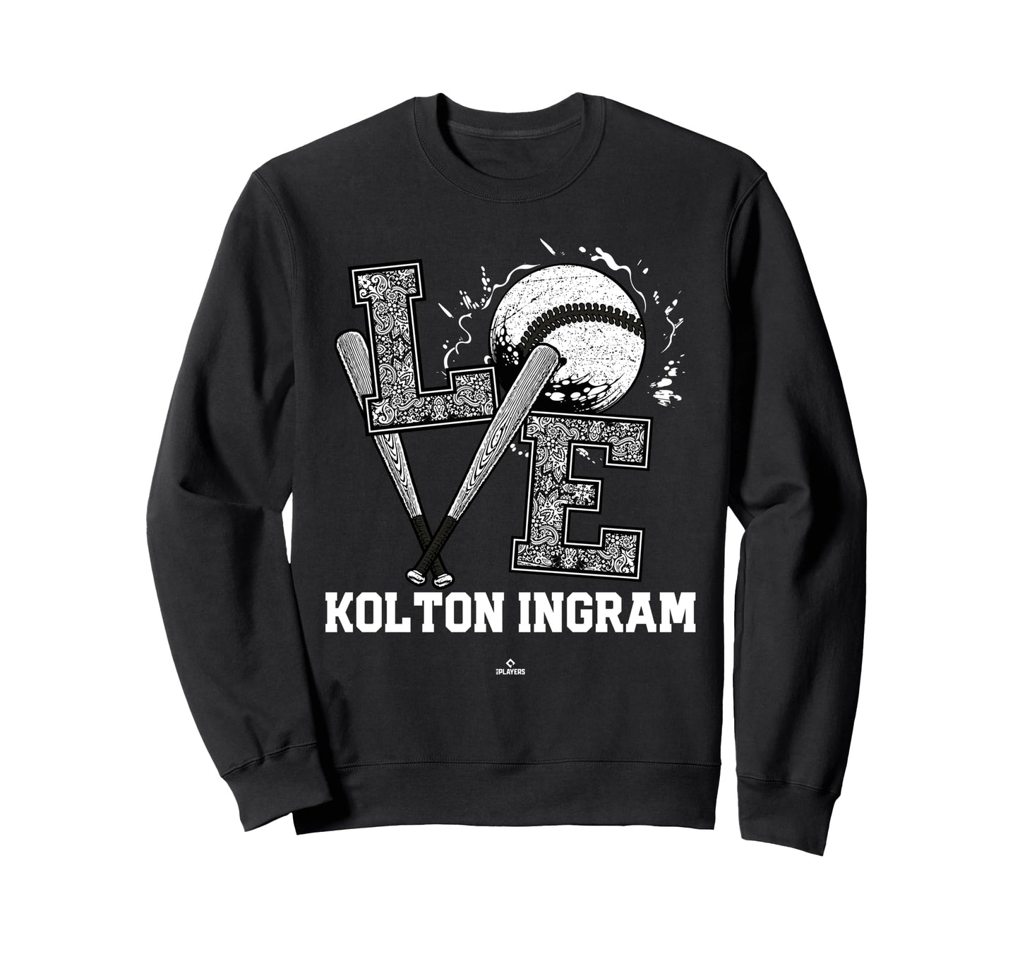 Distressed Baseball Love Kolton Sweatshirt - Minimalist Print Unisex - T-Shirt, Sweatshirt, Hoodie