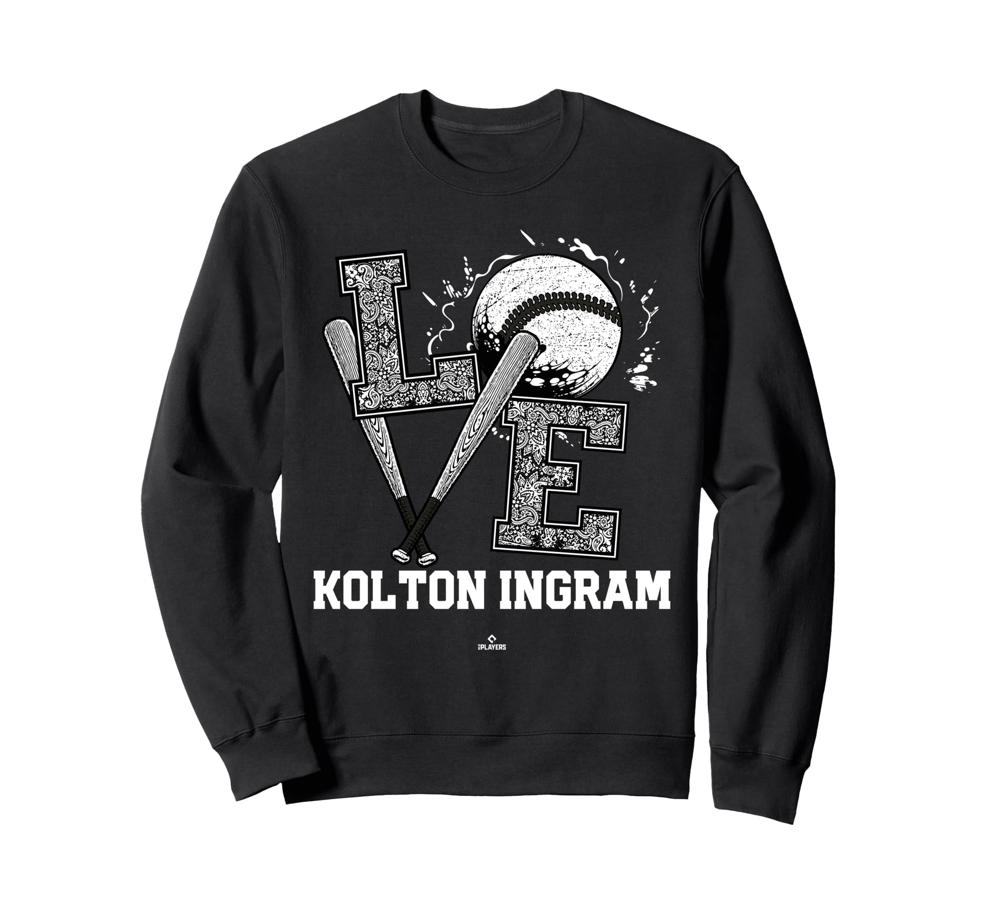 Distressed Baseball Love Kolton Sweatshirt - Minimalist Print Unisex - T-Shirt, Sweatshirt, Hoodie