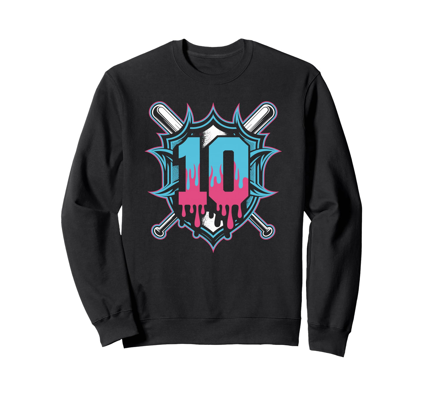 Baseball Birthday Moment Turning 10 Sweatshirt - Unique Graphic for Adults - T-Shirt, Sweatshirt, Hoodie