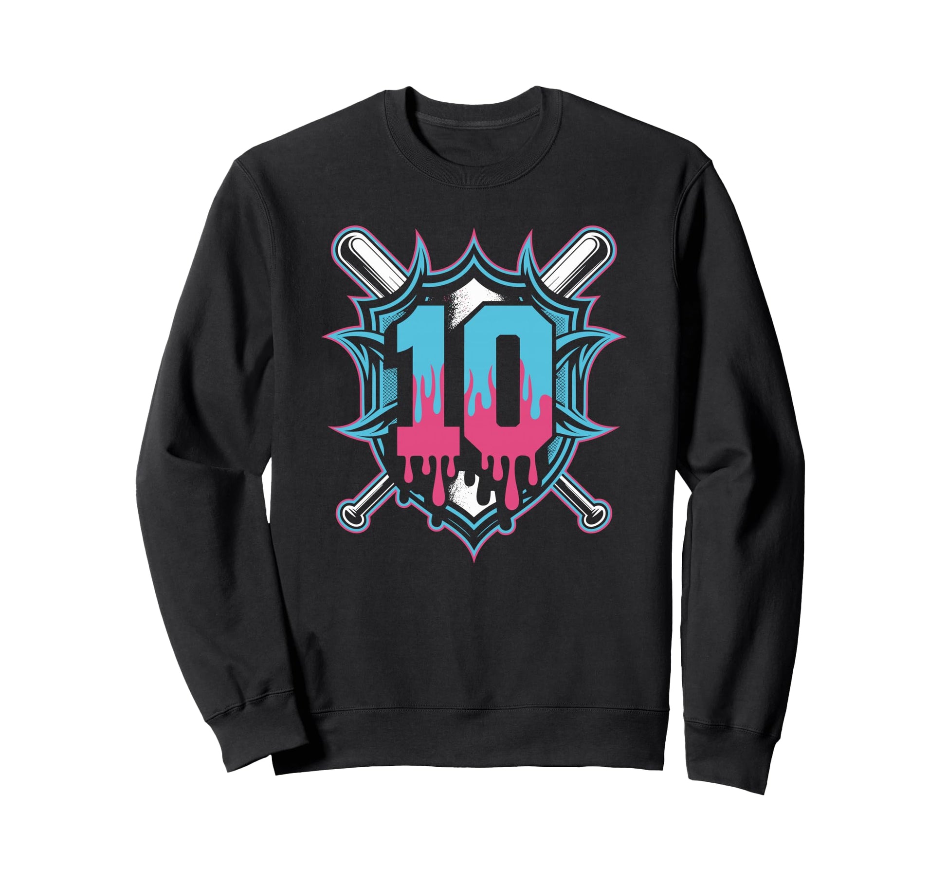 Baseball Birthday Moment Turning 10 Sweatshirt - Unique Graphic for Adults - T-Shirt, Sweatshirt, Hoodie