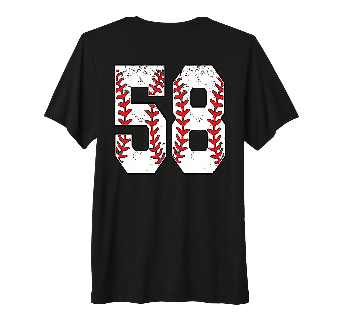Number 58 Baseball Jersey Number T-Shirt - Casual Everyday Wear for Adults - T-Shirt, Sweatshirt, Hoodie