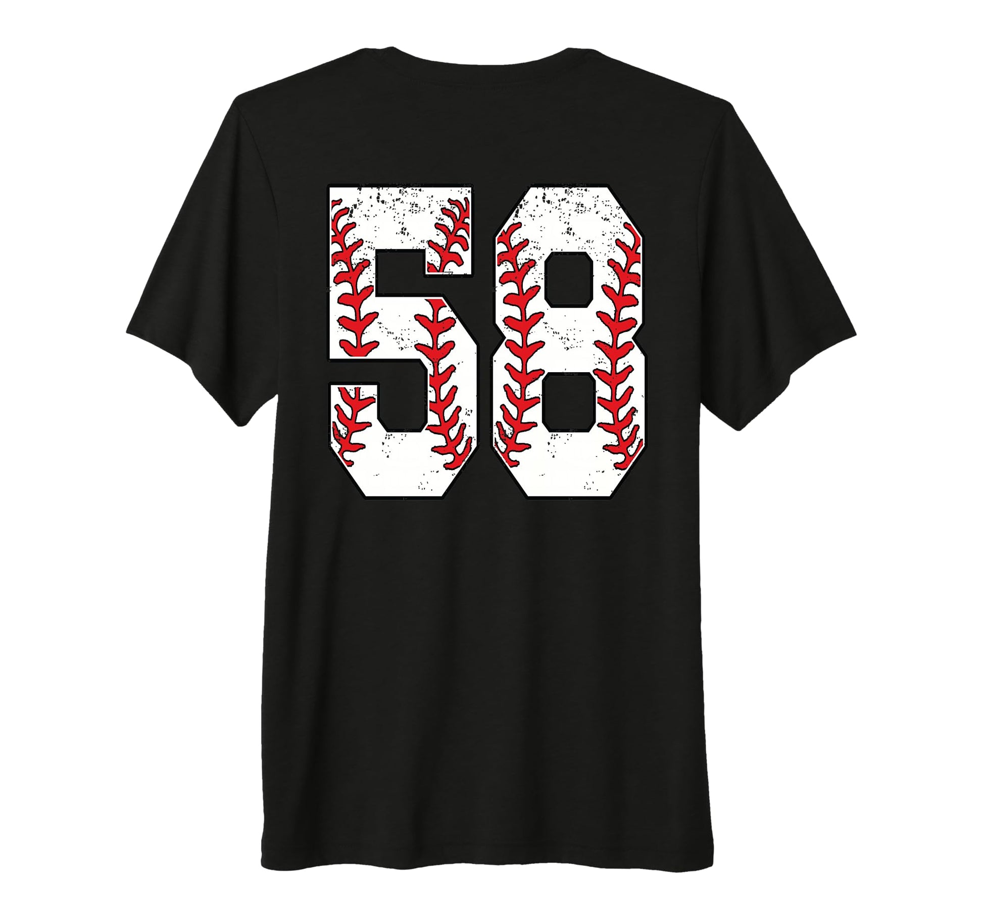 Number 58 Baseball Jersey Number T-Shirt - Casual Everyday Wear for Adults - T-Shirt, Sweatshirt, Hoodie