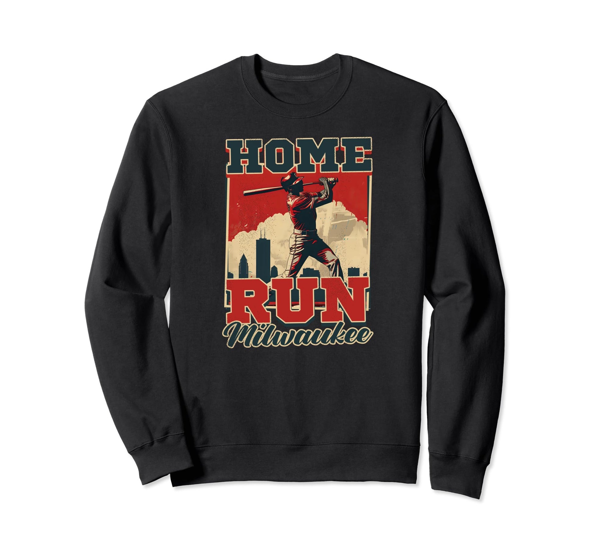 Home Run Milwaukee Milwaukee Sweatshirt - Streetwear Style for Adults - T-Shirt, Sweatshirt, Hoodie