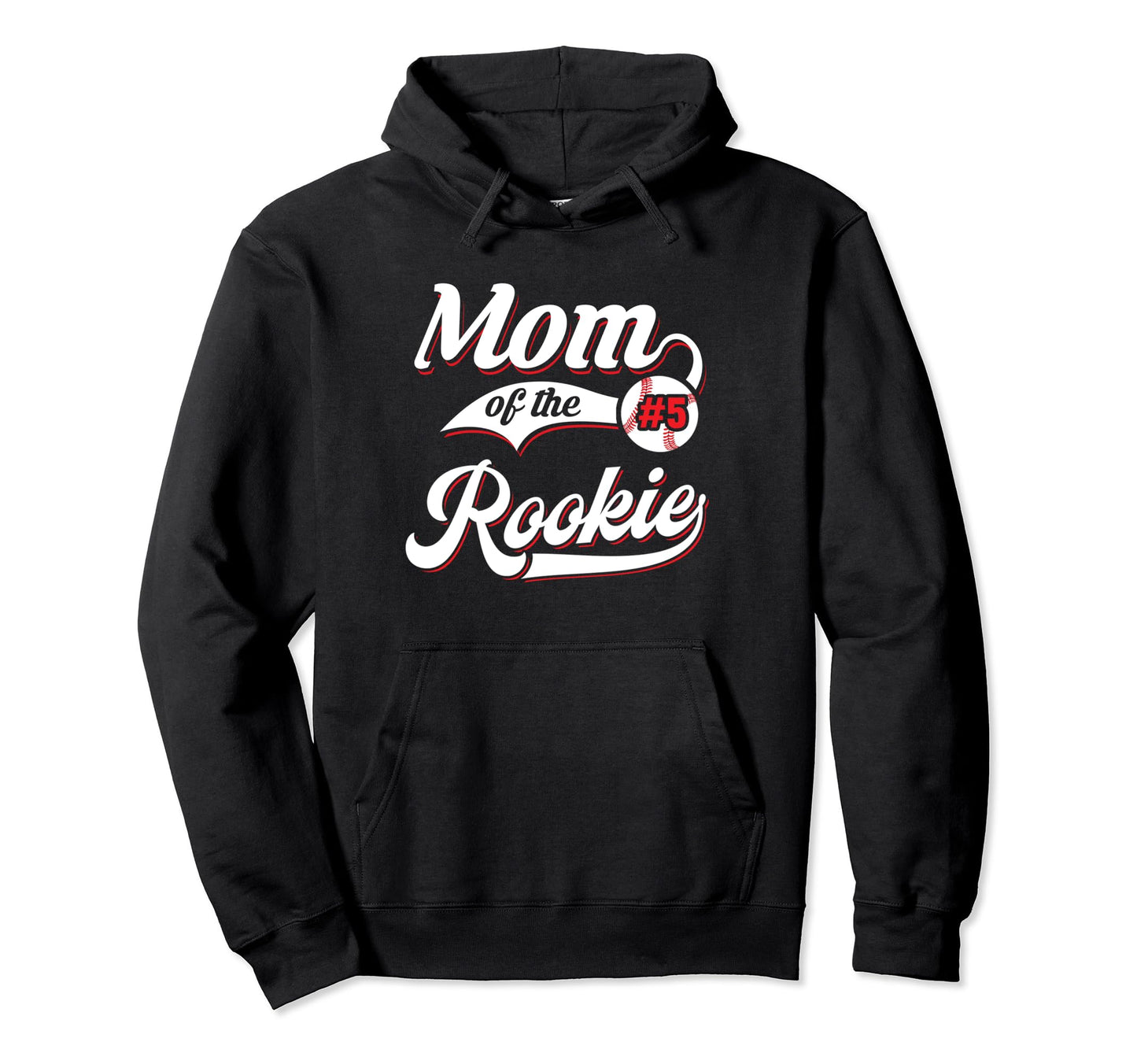 Mom Rookie Matching Family Baseball 5Th Hoodie - Aesthetic Graphic Unisex - T-Shirt, Sweatshirt, Hoodie