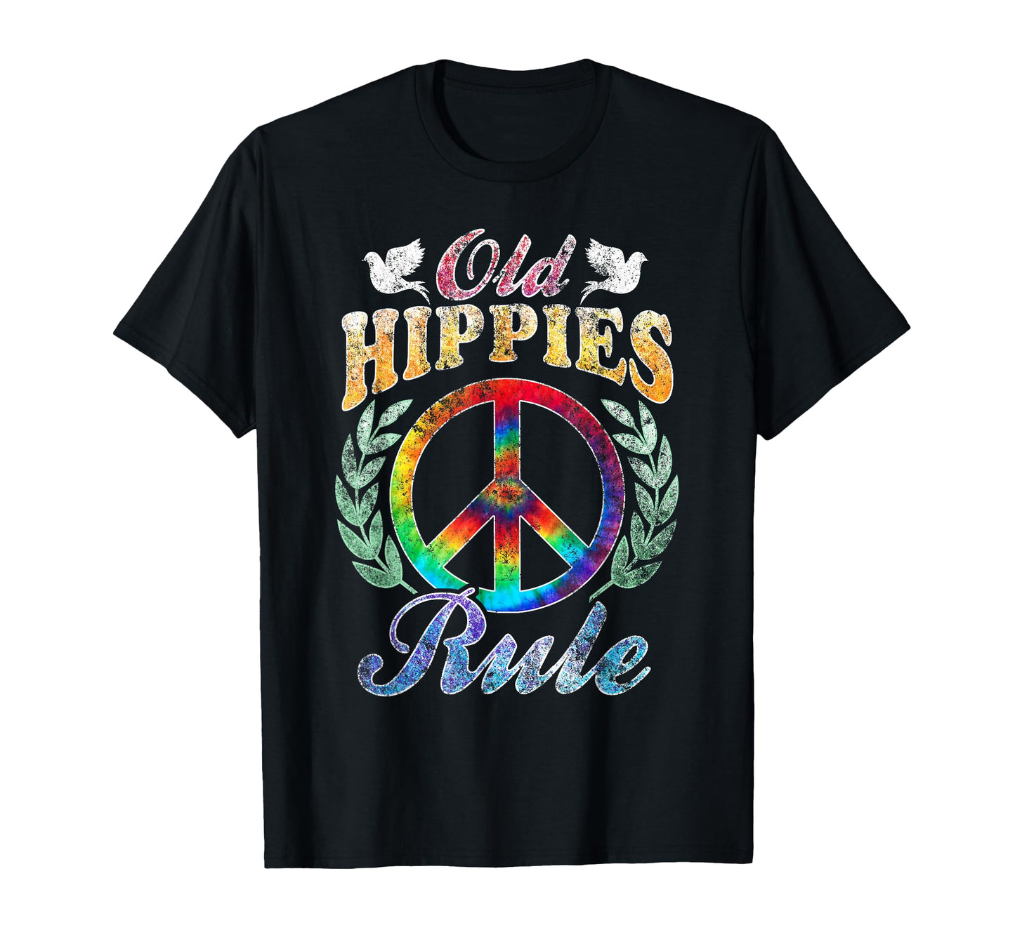 Psychedelic Peace Sign Hip Funky Old T-Shirt - Novelty Apparel Men Women - T-Shirt, Sweatshirt, Hoodie