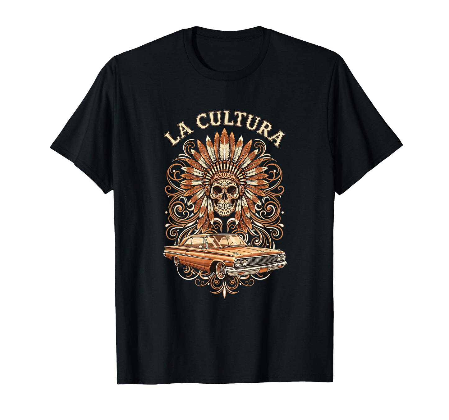 Car Lowrider La Cultura Car Artwork T-Shirt - Streetwear Style for Adults - T-Shirt, Sweatshirt, Hoodie