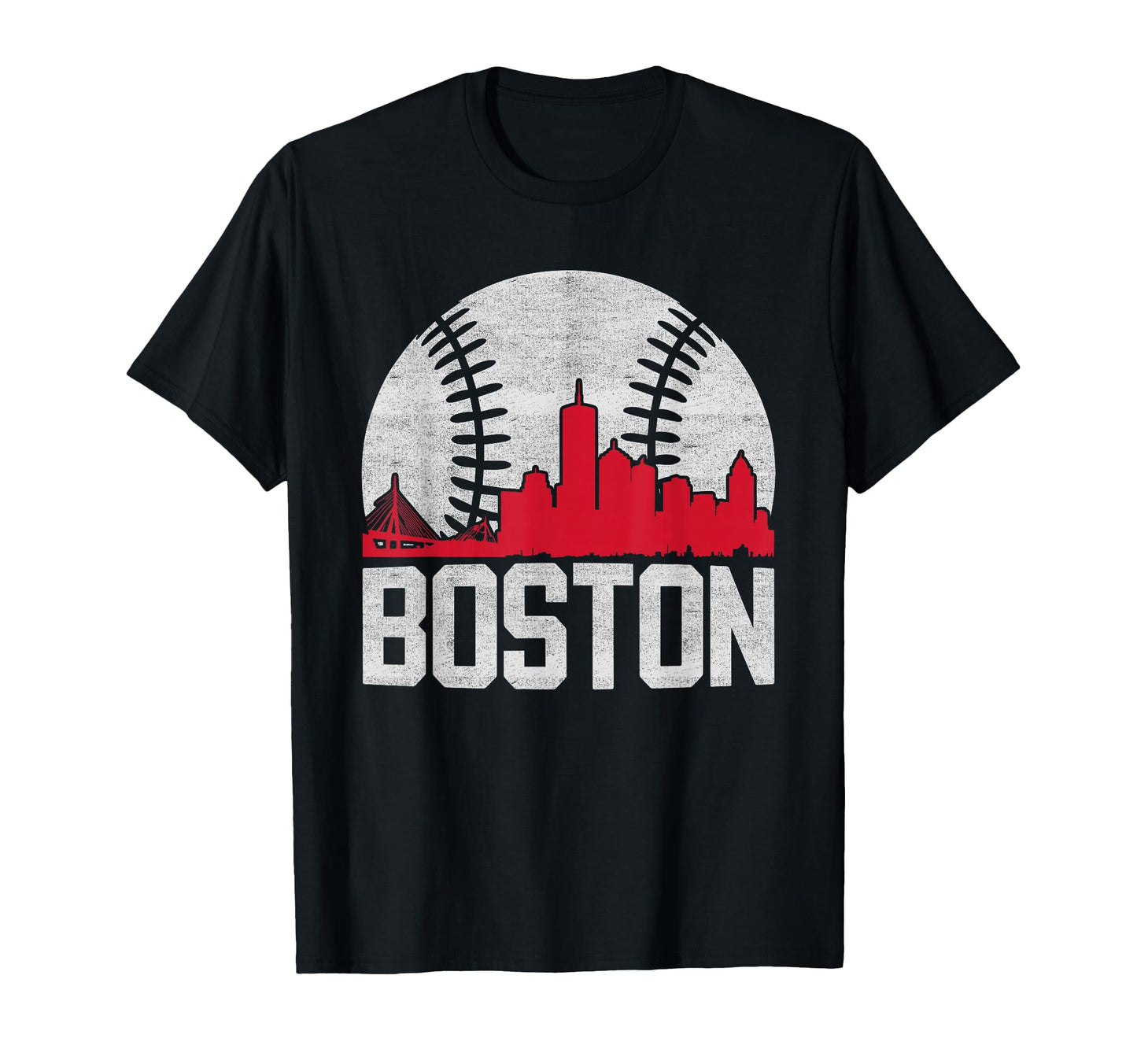 Boston Lovers Skyline Baseball T-Shirt - Trendy Graphic for Adults - T-Shirt, Sweatshirt, Hoodie