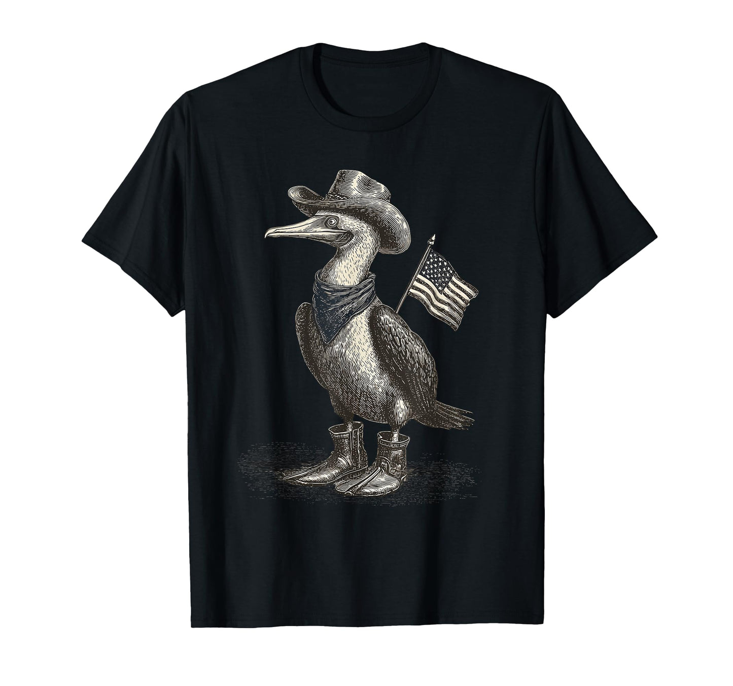 Blue Footed Booby Cowboy Cowgirl T-Shirt - Minimalist Print for Adults - T-Shirt, Sweatshirt, Hoodie