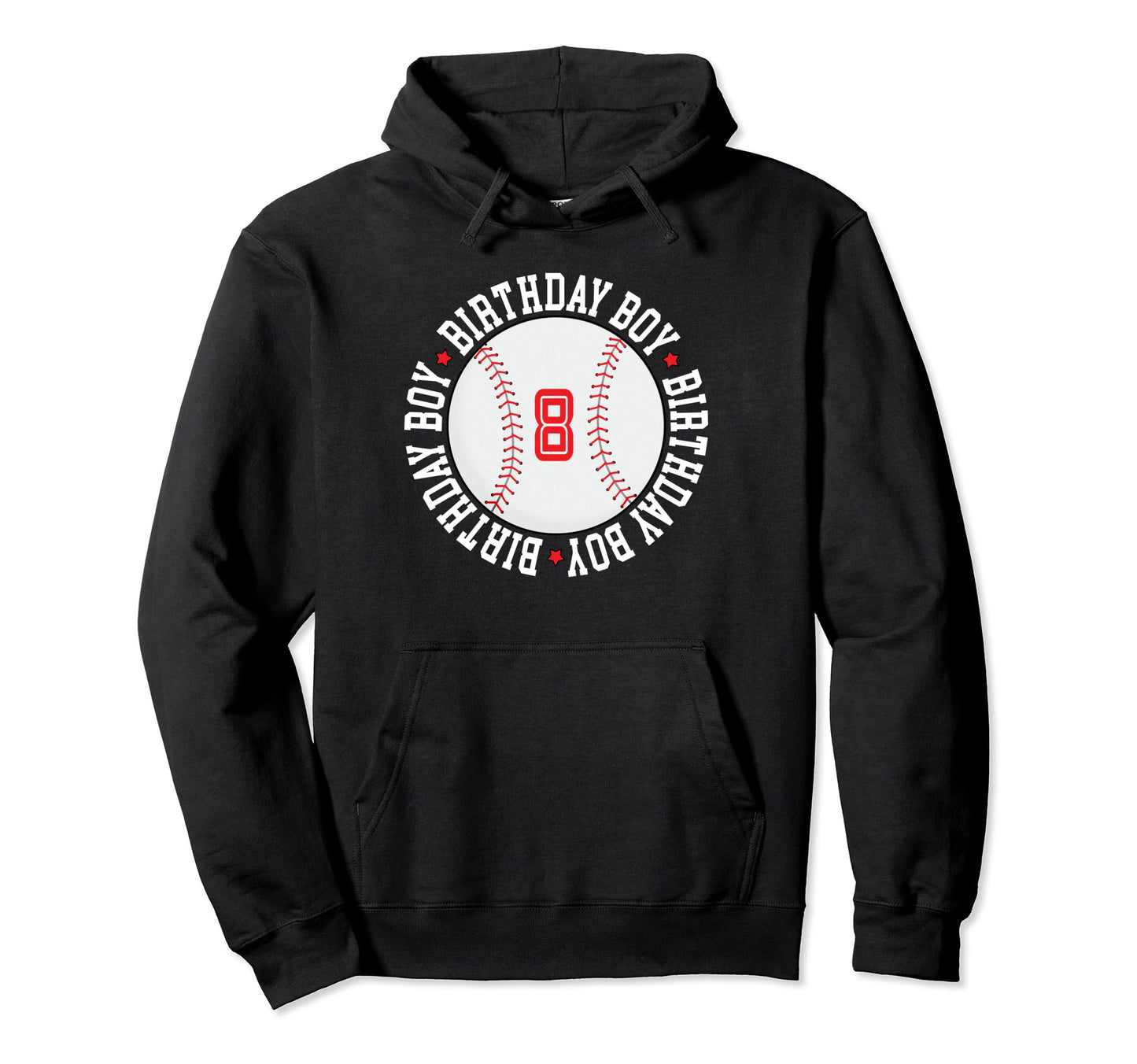 Baseball 8 Year Old 8Th Birthday Hoodie - Trendy Graphic for Adults - T-Shirt, Sweatshirt, Hoodie