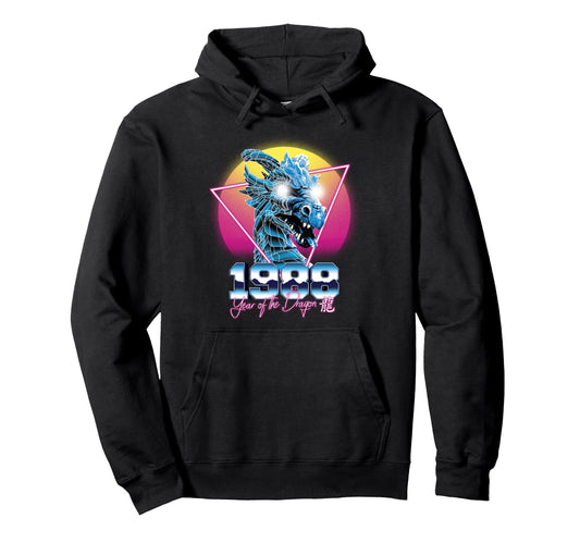 1988 Year Dragon 80S Chinese Zodiac Hoodie - Fun Novelty Design for Adults - T-Shirt, Sweatshirt, Hoodie