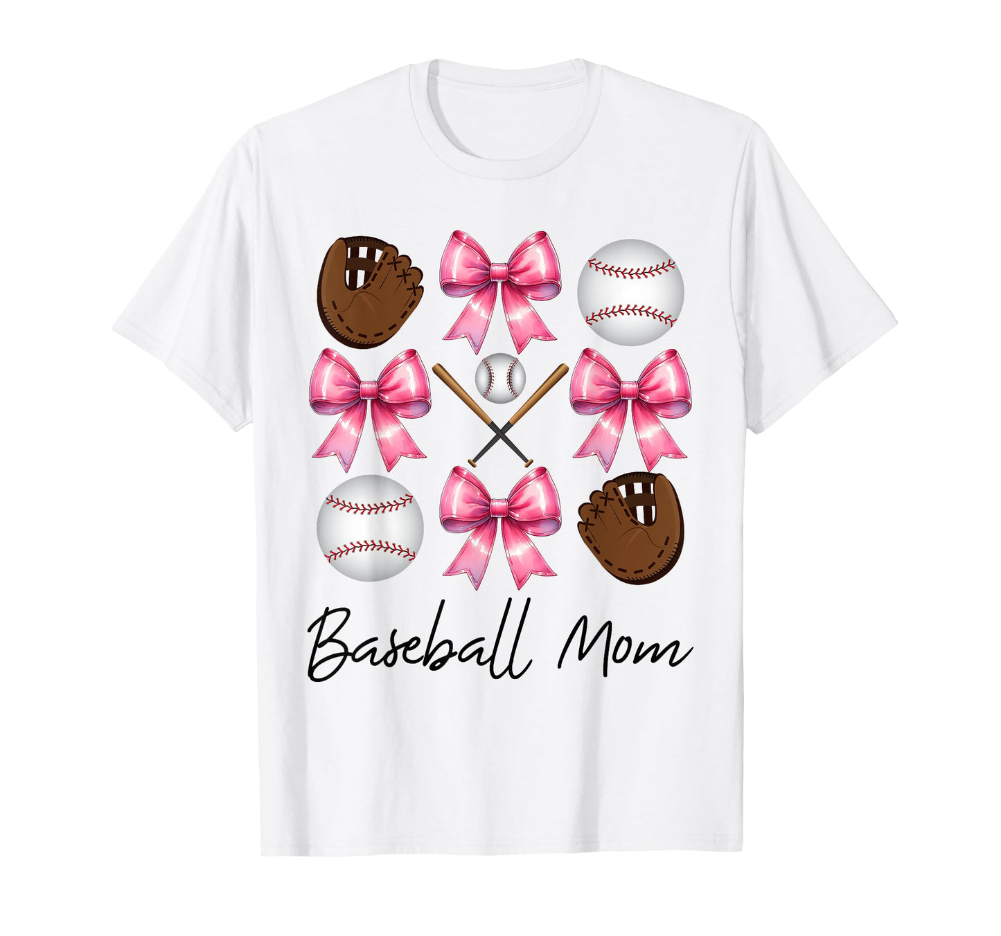 Baseball Mom Baseball Mama Mothers T-Shirt - Aesthetic Graphic for Adults - T-Shirt, Sweatshirt, Hoodie