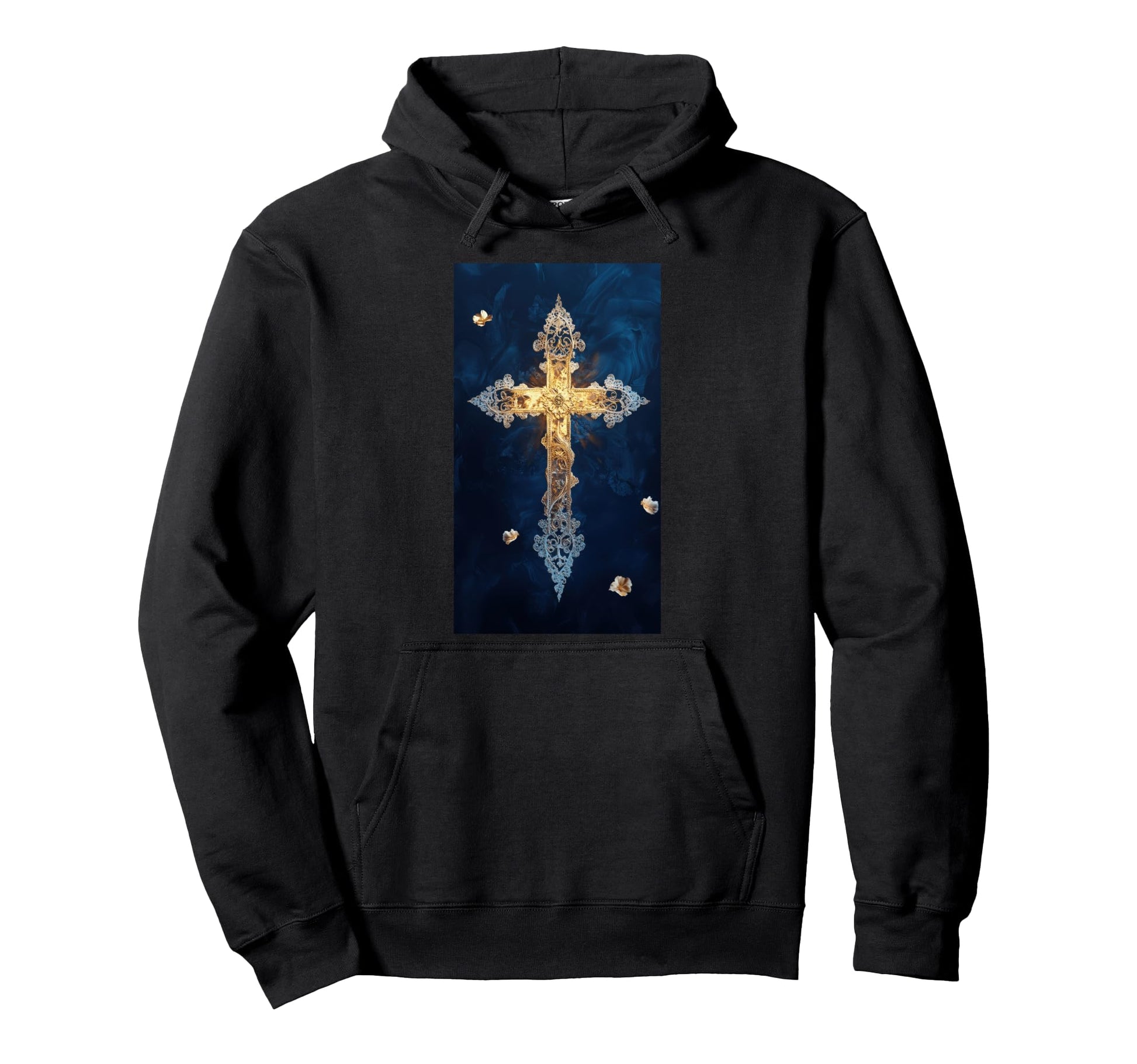 Gothic Cross Grunge Aesthetic Y2K Goth Hoodie - Graphic Print for Adults - T-Shirt, Sweatshirt, Hoodie