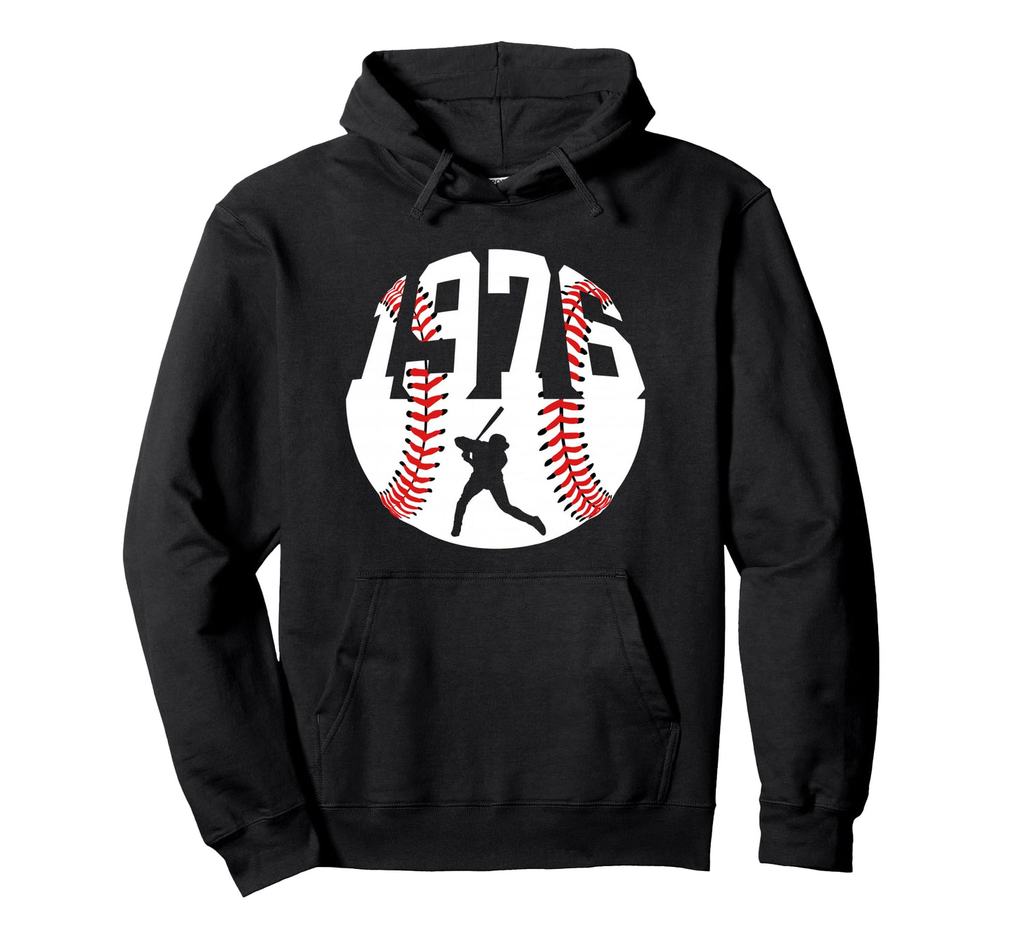 1976 Baseball 50Th Birthday Hoodie - Graphic Print for Adults - T-Shirt, Sweatshirt, Hoodie