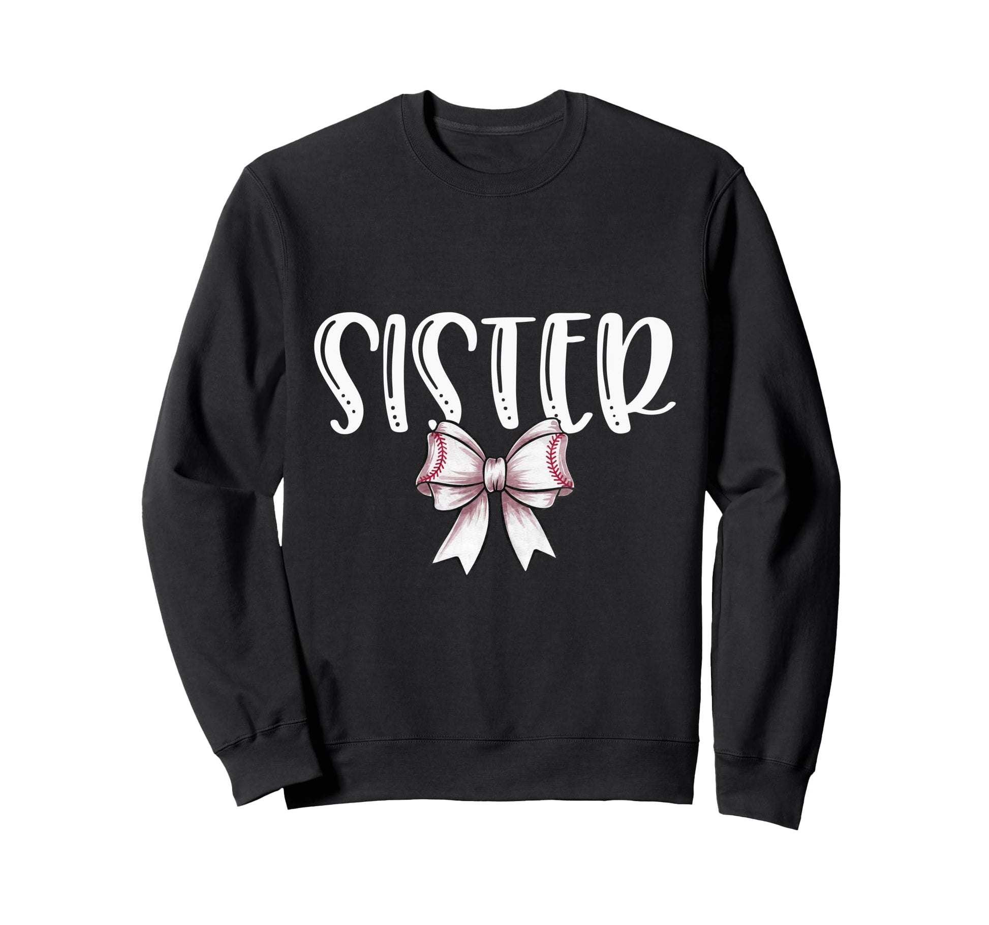 Coquette Baseball Sister Spirit Sweatshirt - Graphic Print for Adults - T-Shirt, Sweatshirt, Hoodie