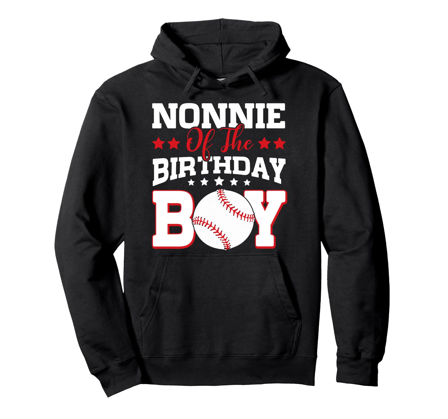 Nonnie Birthday Baseball Family Hoodie - Novelty Apparel for Adults - T-Shirt, Sweatshirt, Hoodie