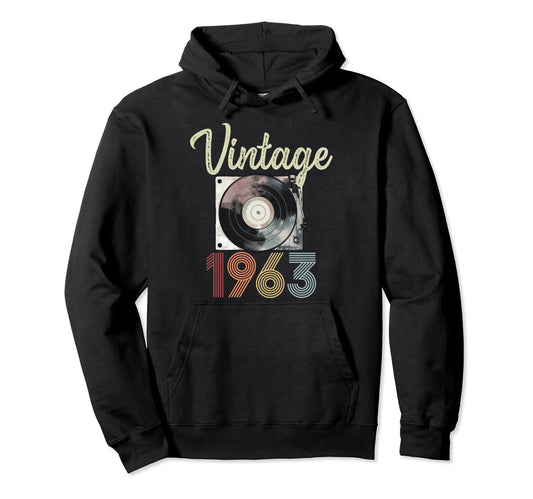 1963 Vinyl Record Player 61St Hoodie - Custom Art Print for Adults - T-Shirt, Sweatshirt, Hoodie