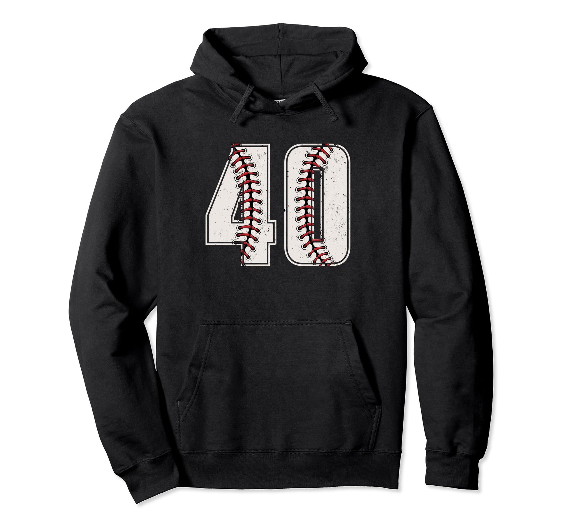 Baseball Player Number 40 Forty Hoodie - Minimalist Print for Adults - T-Shirt, Sweatshirt, Hoodie