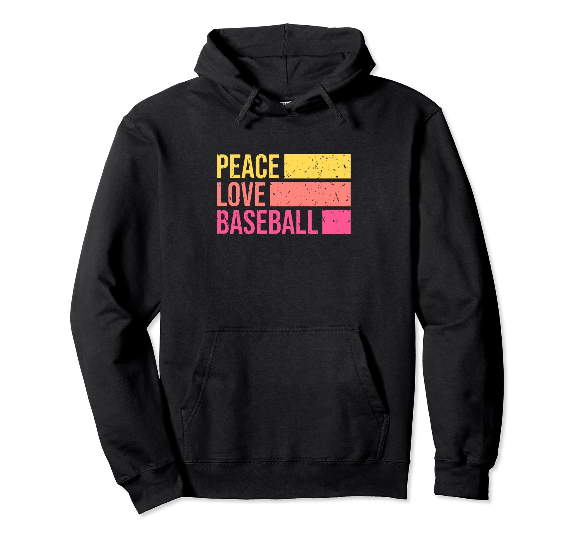 Peace Love Baseball Home Run Base Hit Hoodie - Custom Art Print for Adults - T-Shirt, Sweatshirt, Hoodie