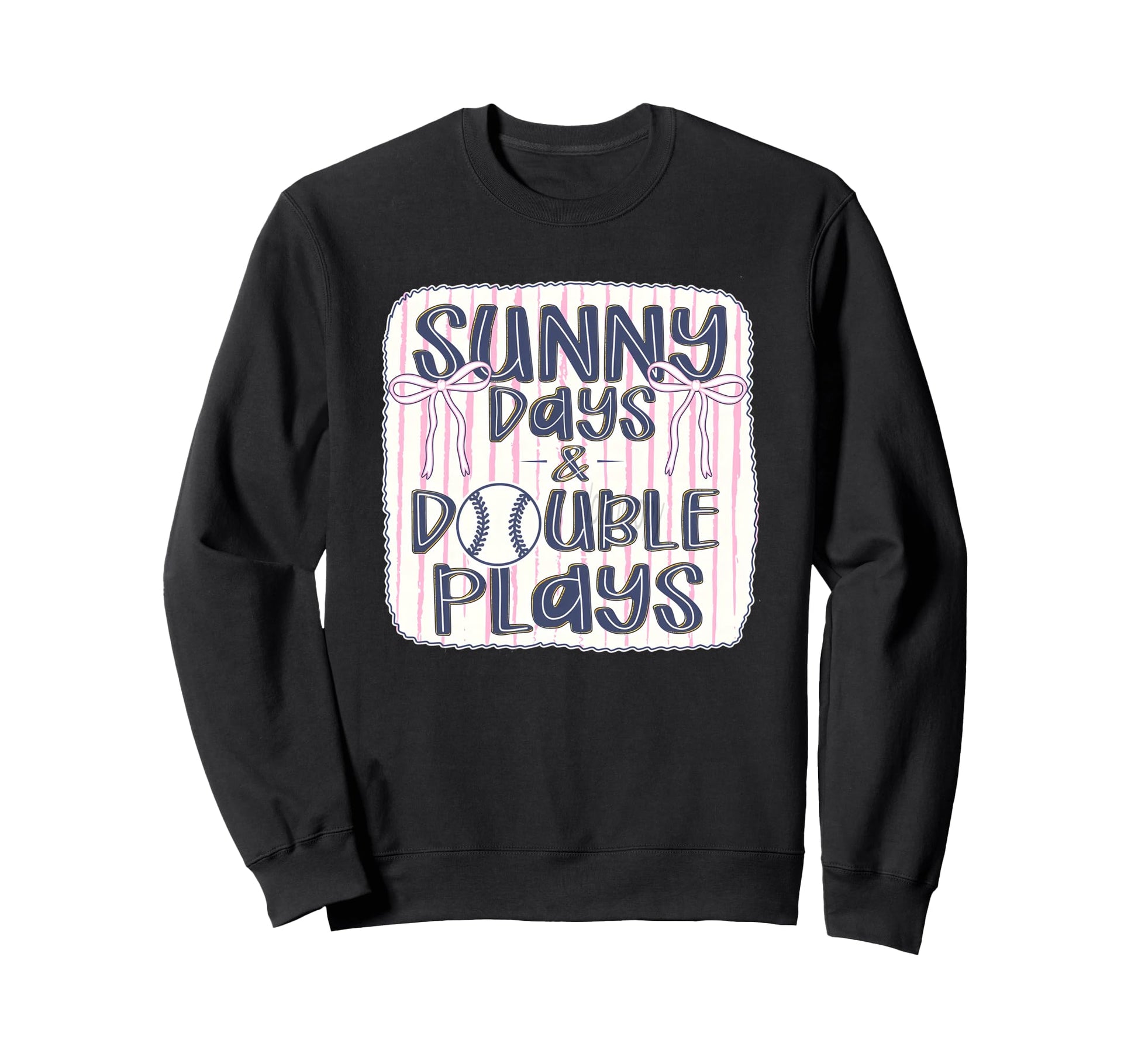 Sunny Days And Double Plays Sweatshirt - Minimalist Print for Adults - T-Shirt, Sweatshirt, Hoodie