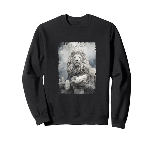 Aesthetic Streetwear Lion Sweatshirt - Minimalist Print Unisex - T-Shirt, Sweatshirt, Hoodie