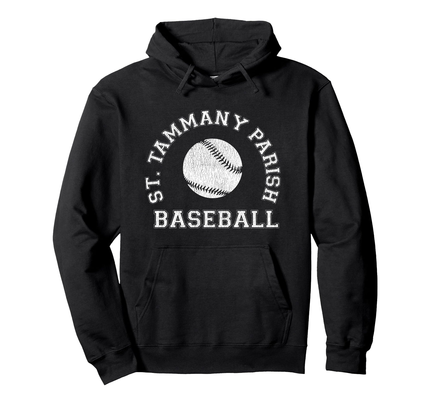 St Tammany Parish Baseball Distressed Hoodie - Trendy Graphic Men Women - T-Shirt, Sweatshirt, Hoodie