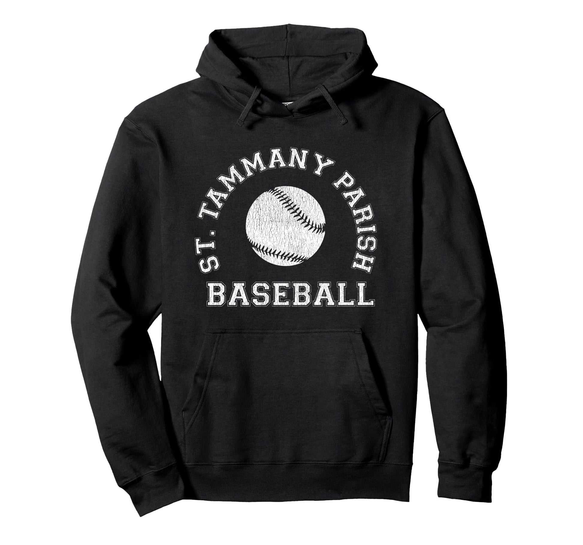 St Tammany Parish Baseball Distressed Hoodie - Trendy Graphic Men Women - T-Shirt, Sweatshirt, Hoodie