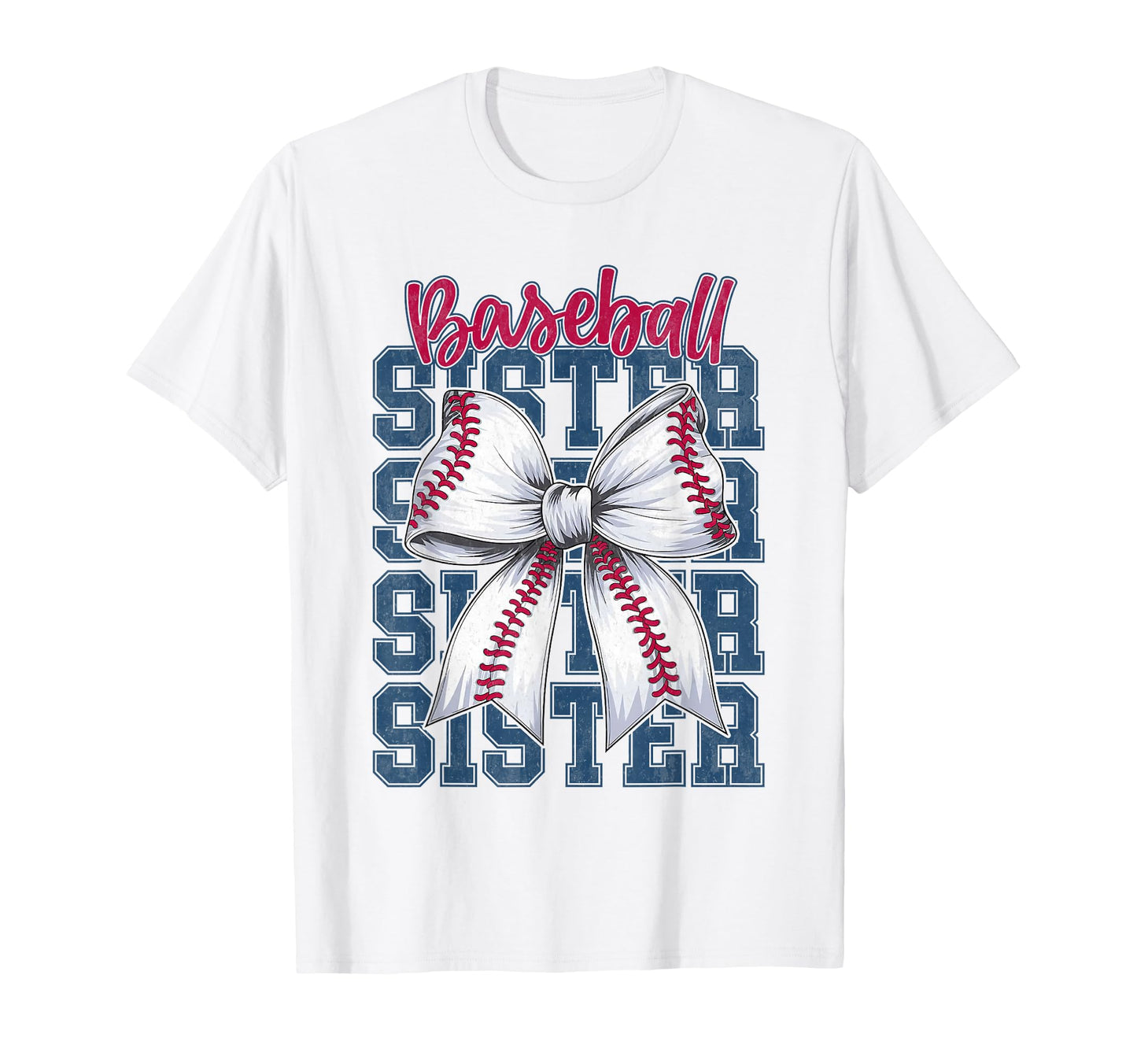 Baseball Sister Coquette Bow Biggest Fan T-Shirt - Streetwear Style Unisex - T-Shirt, Sweatshirt, Hoodie