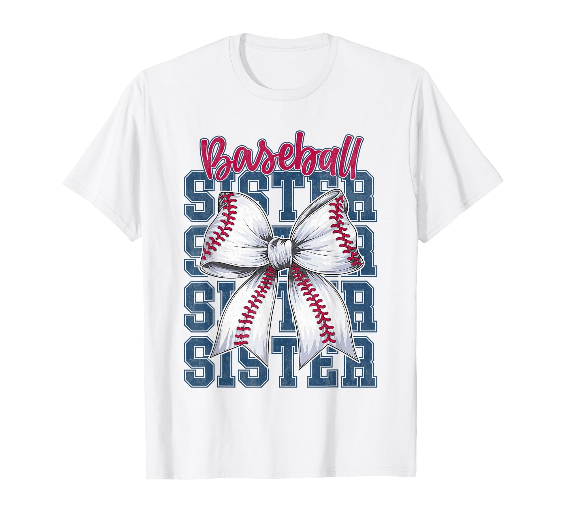 Baseball Sister Coquette Bow Biggest Fan T-Shirt - Streetwear Style Unisex - T-Shirt, Sweatshirt, Hoodie