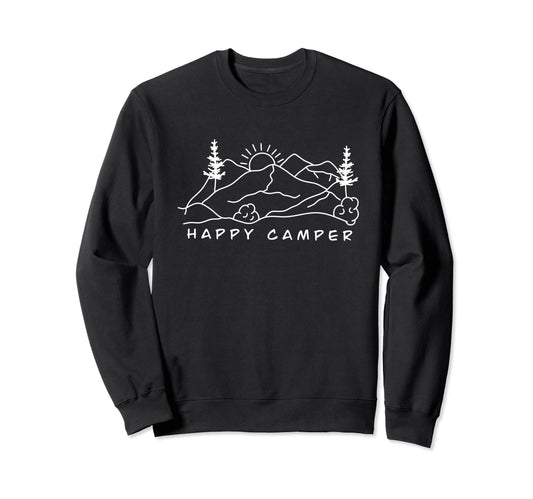 American Happy Camper 90S Gorpcore Sweatshirt - Custom Art Print Unisex - T-Shirt, Sweatshirt, Hoodie