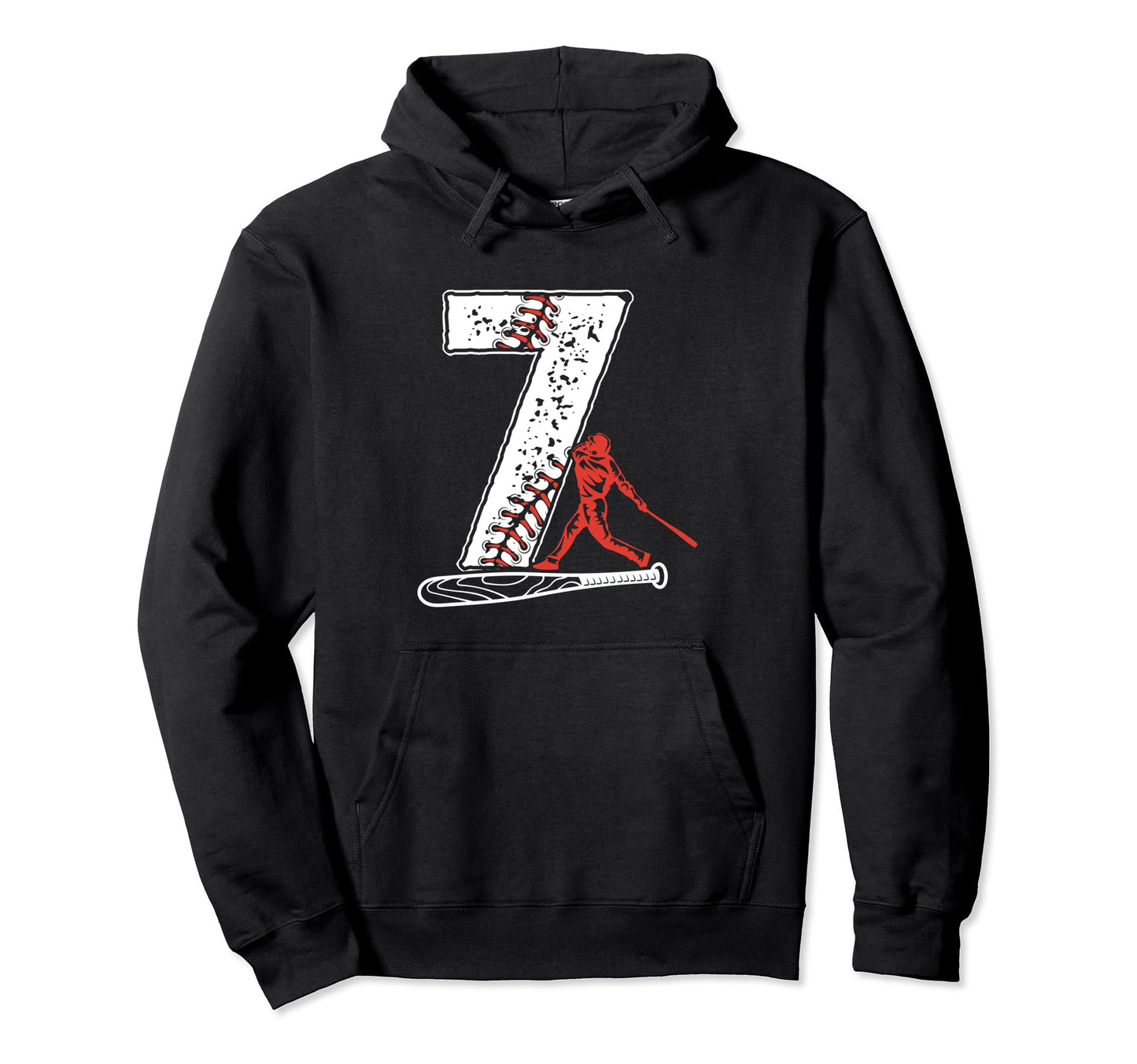 Baseball Birthday 7Th Birthday Party Hoodie - Minimalist Print Unisex - T-Shirt, Sweatshirt, Hoodie