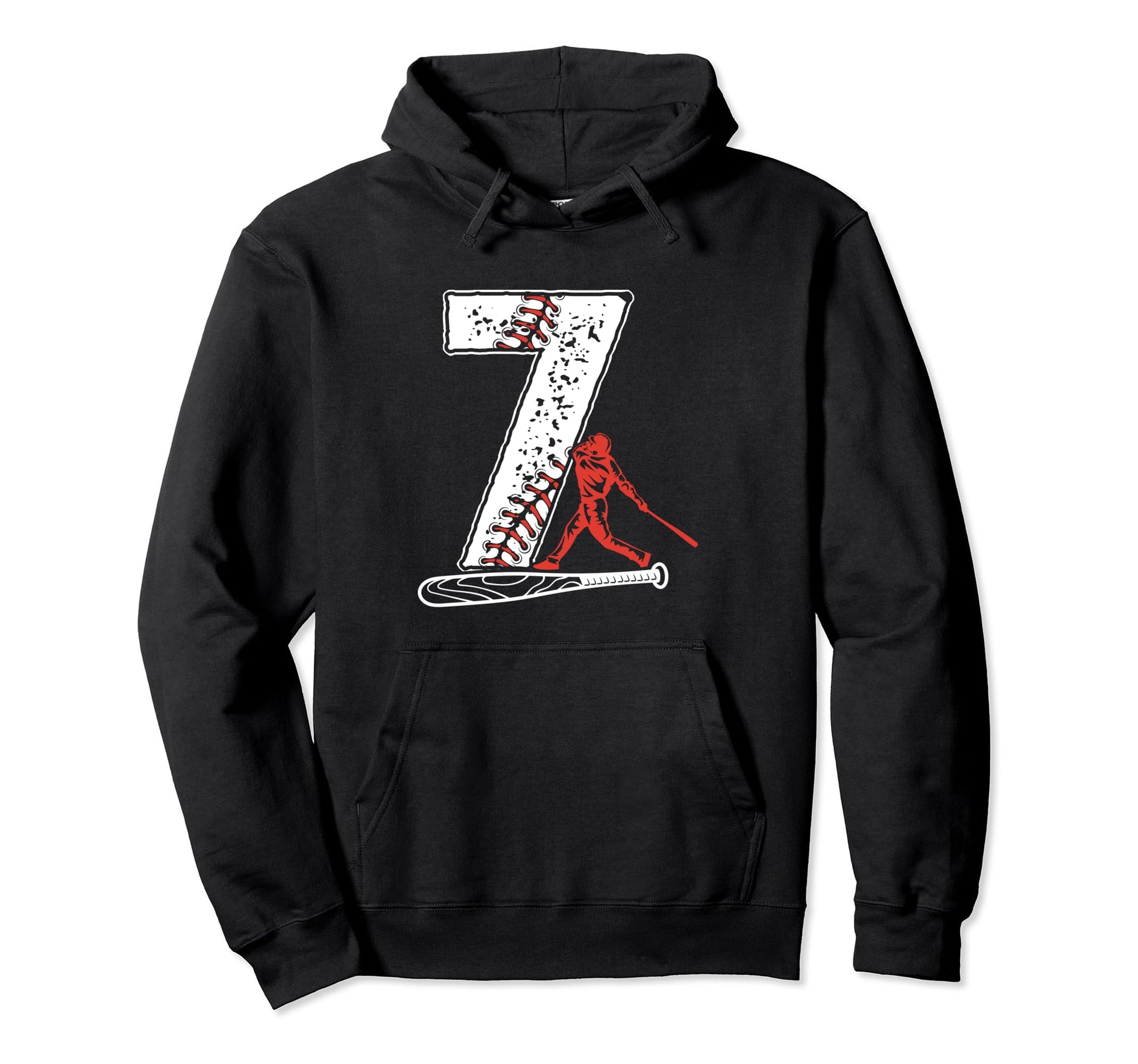Baseball Birthday 7Th Birthday Party Hoodie - Minimalist Print Unisex - T-Shirt, Sweatshirt, Hoodie