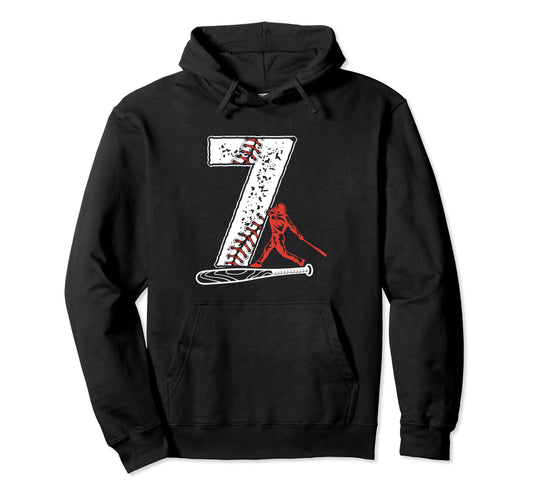 Baseball Birthday 7Th Birthday Party Hoodie - Minimalist Print Unisex - T-Shirt, Sweatshirt, Hoodie
