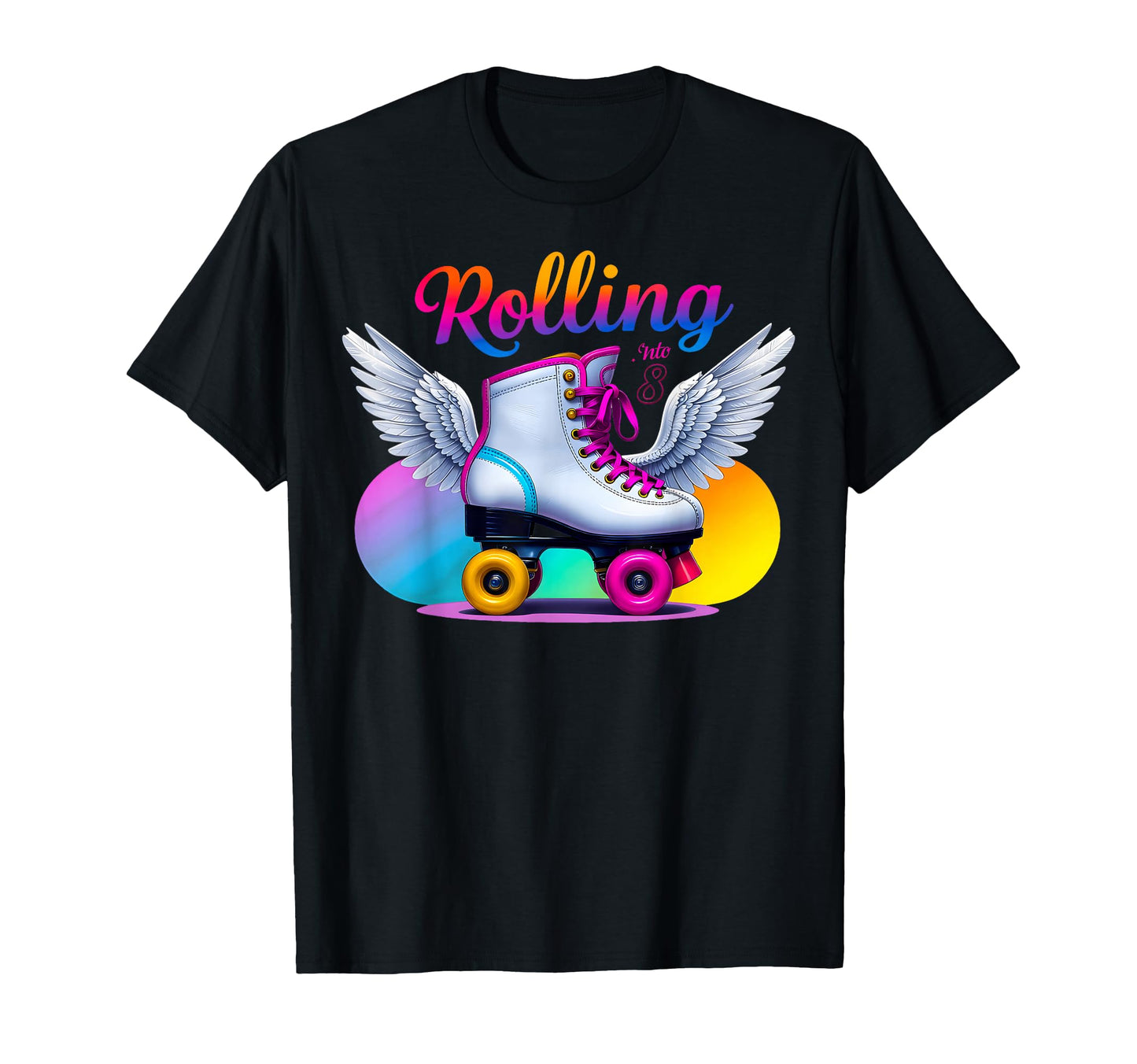 Rolling Into 8 Roller Skating 8Th T-Shirt - Streetwear Style Men Women - T-Shirt, Sweatshirt, Hoodie