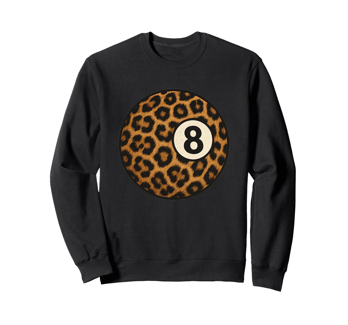 Leopard Pool Eight Ball Rustic Sweatshirt - Trendy Graphic Men Women - T-Shirt, Sweatshirt, Hoodie