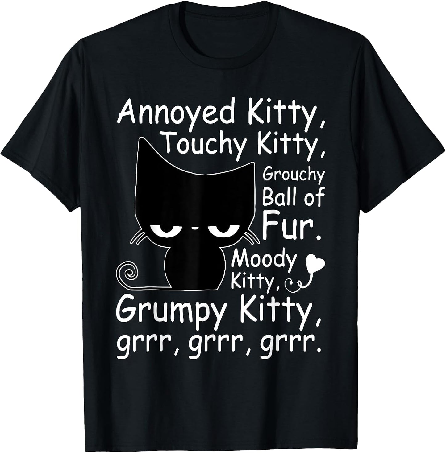 Annoyed Kitty Touchy Grouchy Cat - Adult & Kids T-Shirts, Sweatshirts & Hoodies apparel design preview 1